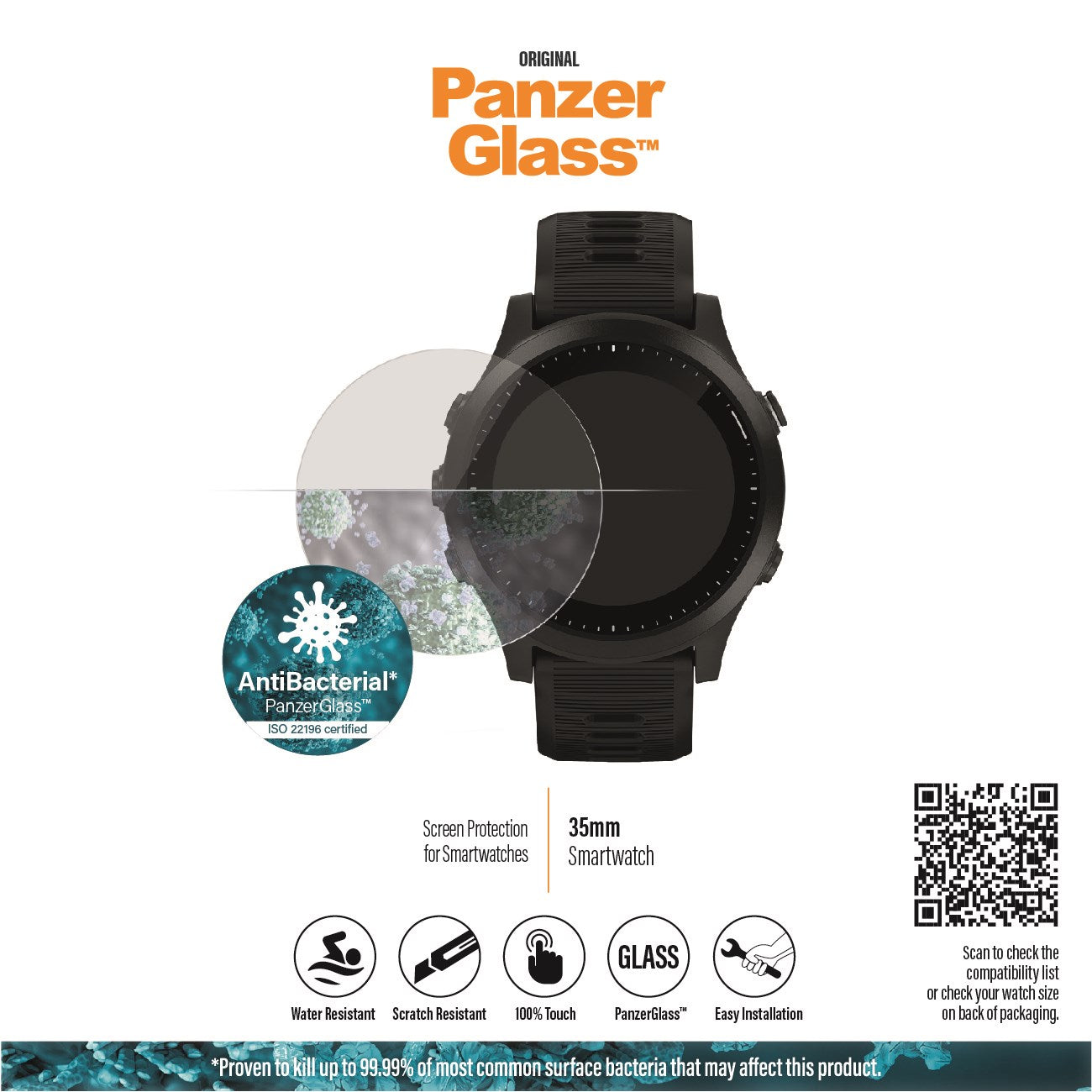 PanzerGlass® SmartWatch 35mm | Displayschutz Glass